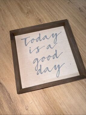 Neutral Gray "Today is a Good Day" Framed Wall Sign from Magnolia Farms